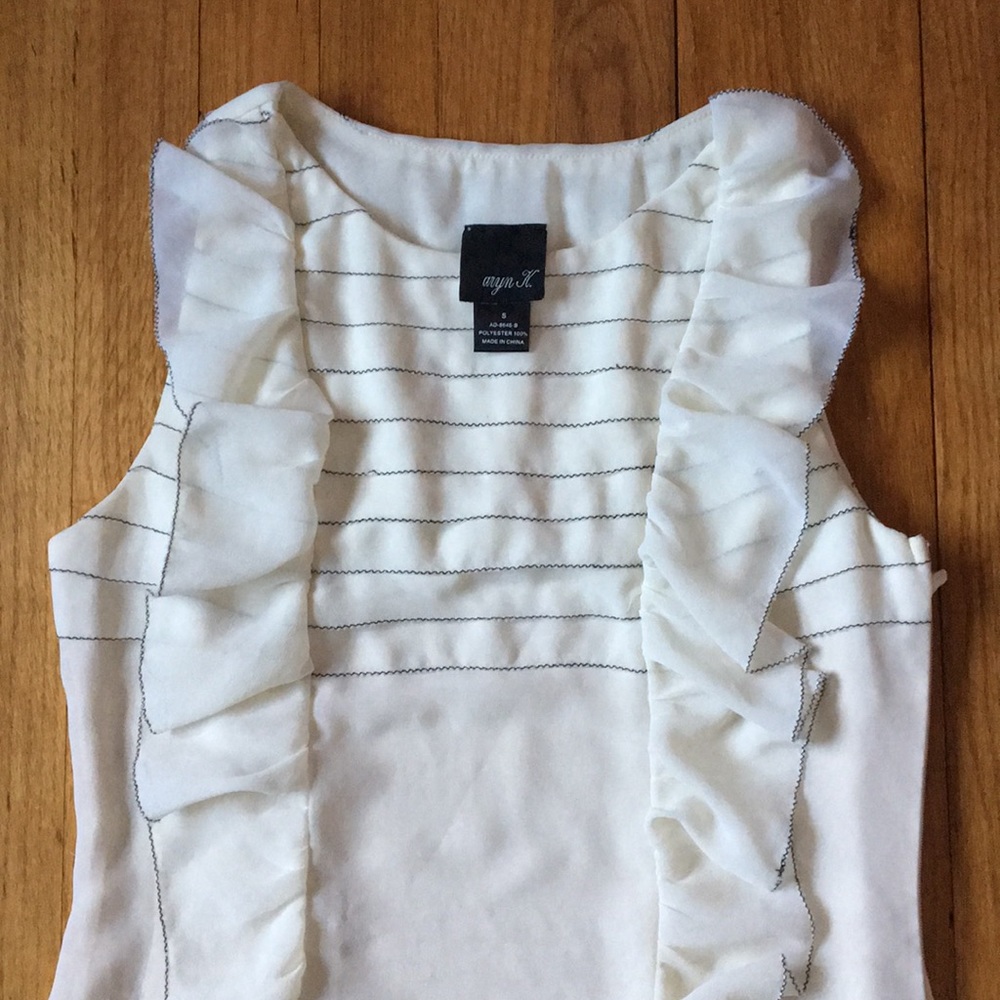 White Ruffled Dress - Picture 2 of 3